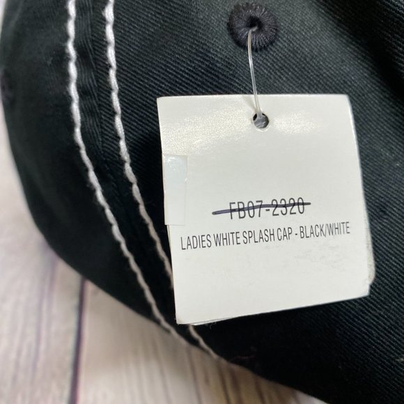 Mitsubishi Motors Hat Cap Strap Back Black Pony Tail Hole Embroidered Logo Beads - Picture 10 of 14